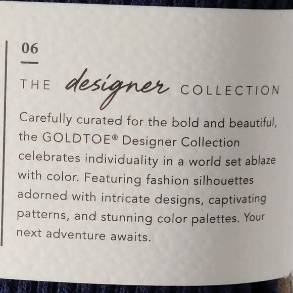 WOMENS GOLD TOE TURN CUFF MIDI CREW SOCKS LIMITED DESIGNER COLLECTOR EDITION - Picture 6 of 10